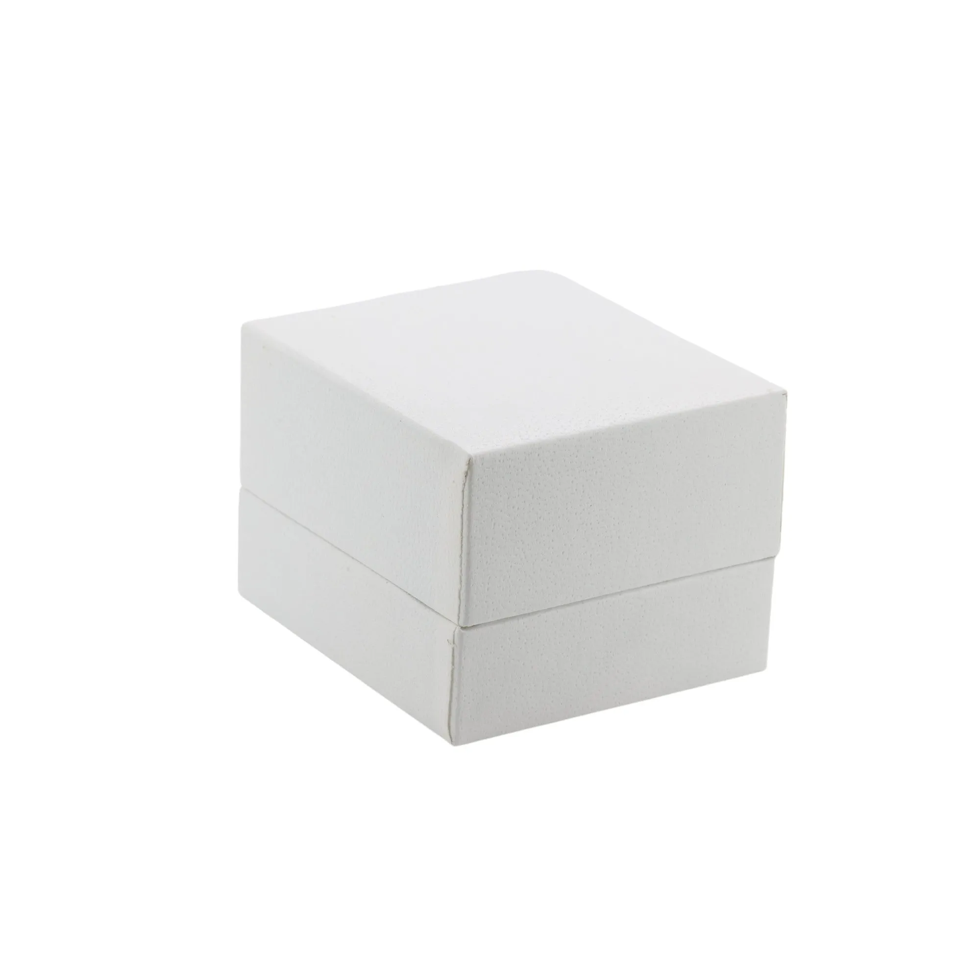 🆕📦 Leatherette Box with Ring Slot. Inner Leatherette (White Outer, White Inner)