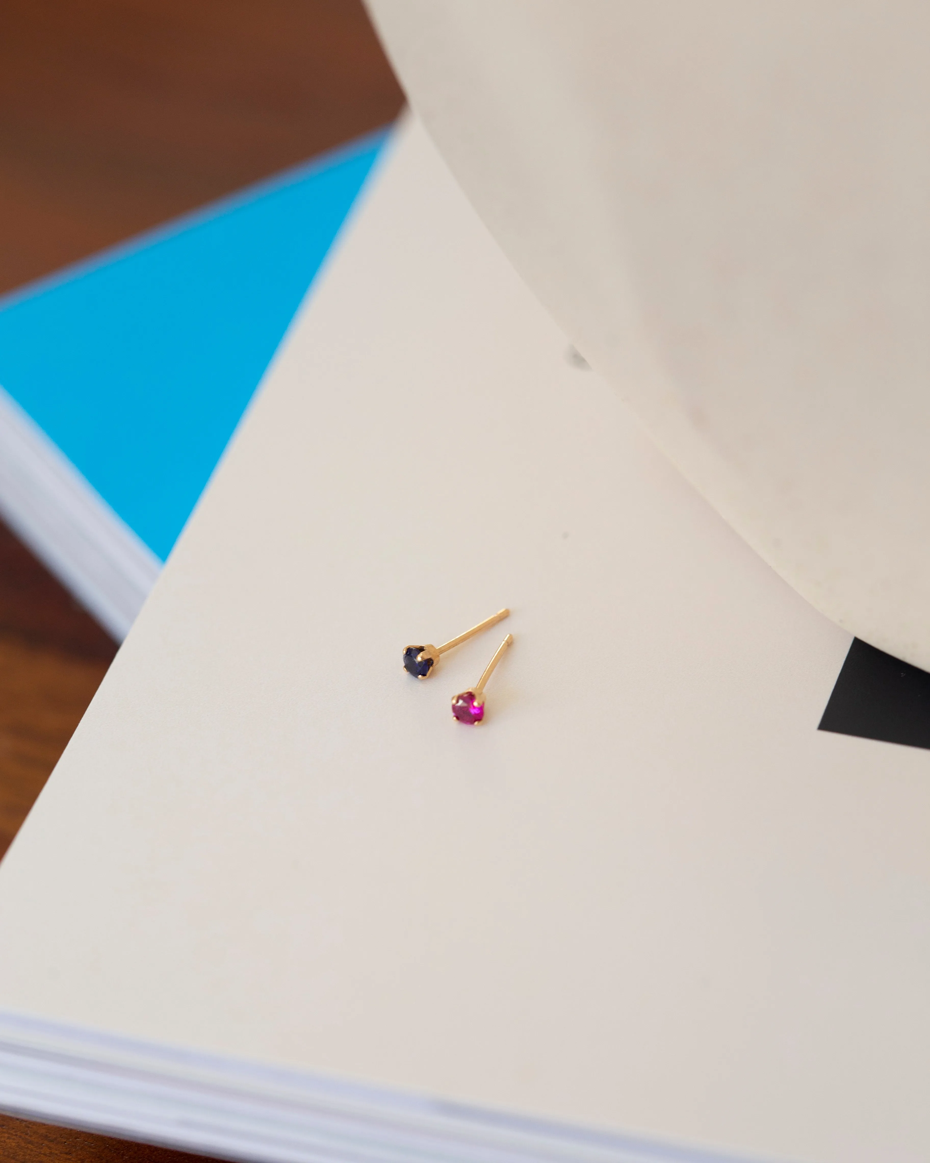 14k Birthstone Stud Earrings