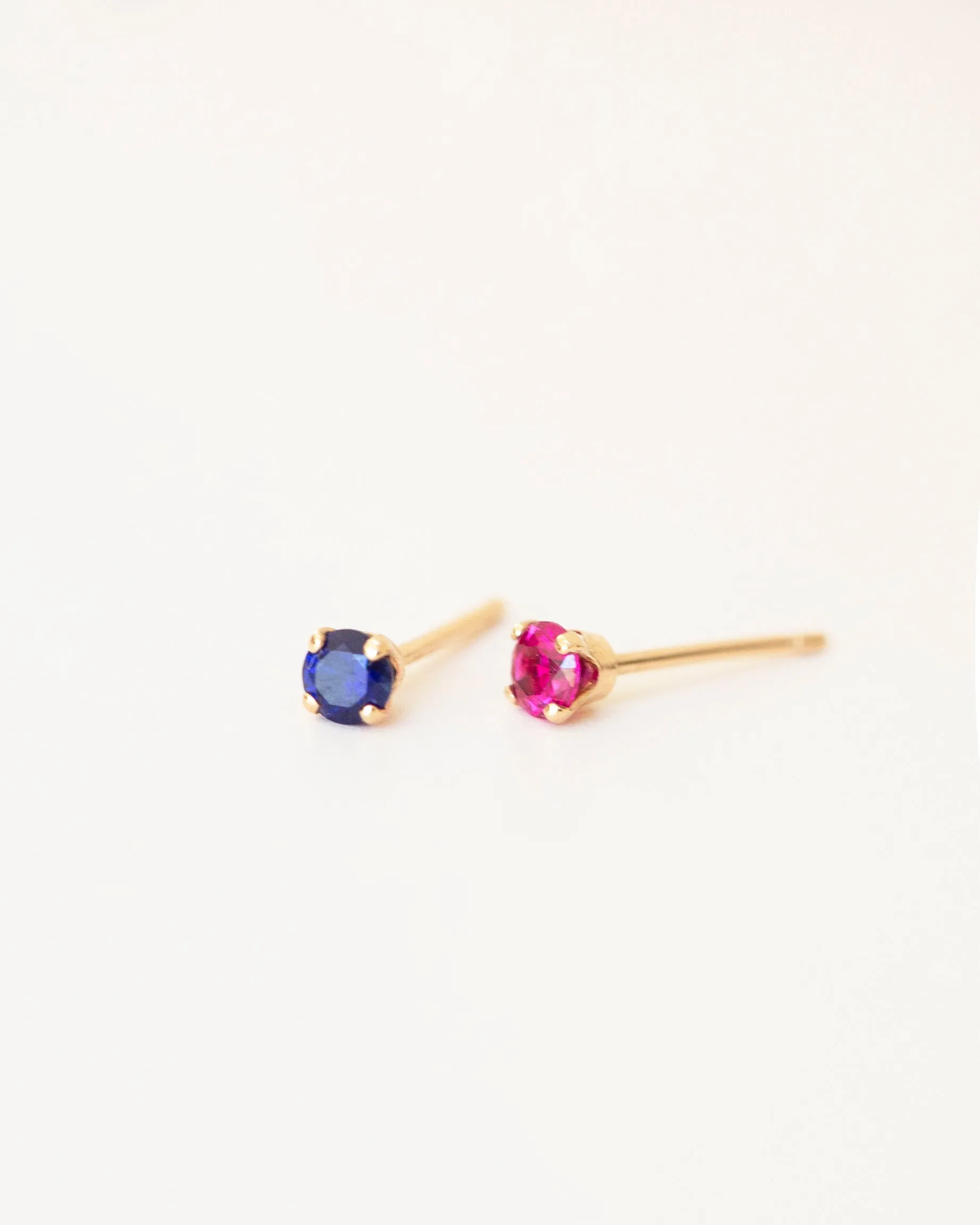 14k Birthstone Stud Earrings