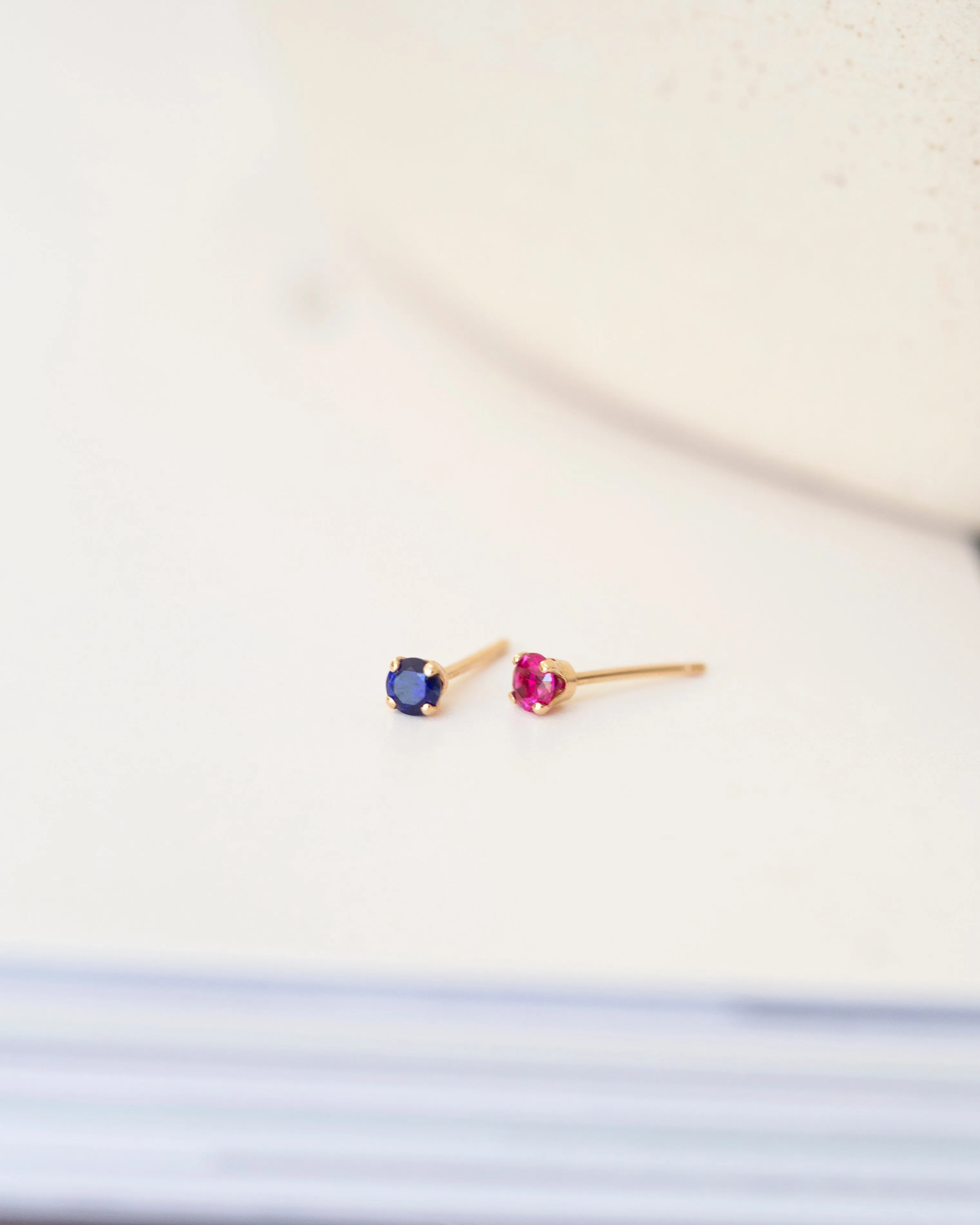 14k Birthstone Stud Earrings