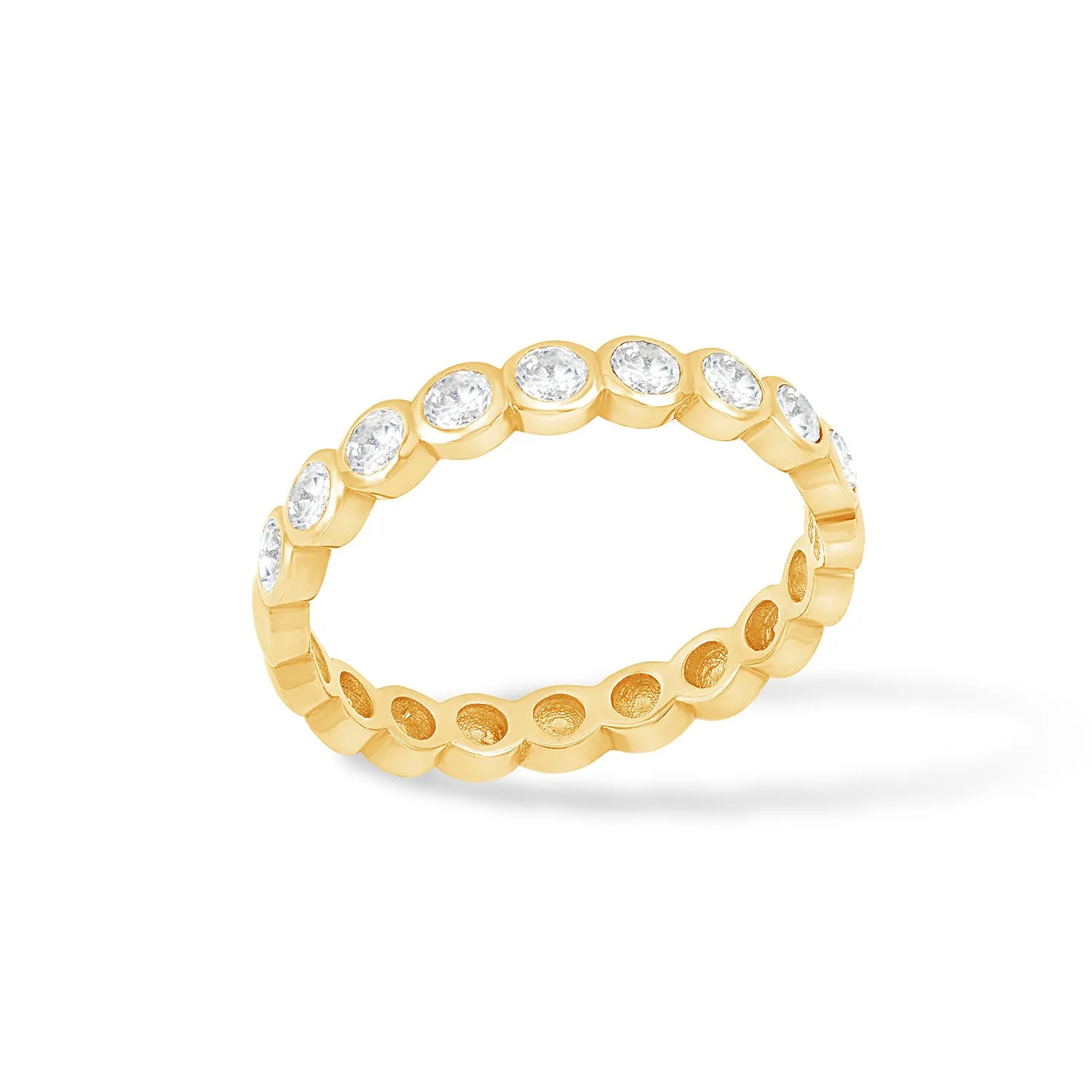 14k Gold & Diamond Dotty Half Eternity Ring - 0.25ct