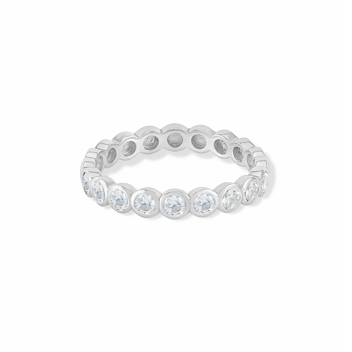 14k Gold & Diamond Dotty Half Eternity Ring - 0.25ct