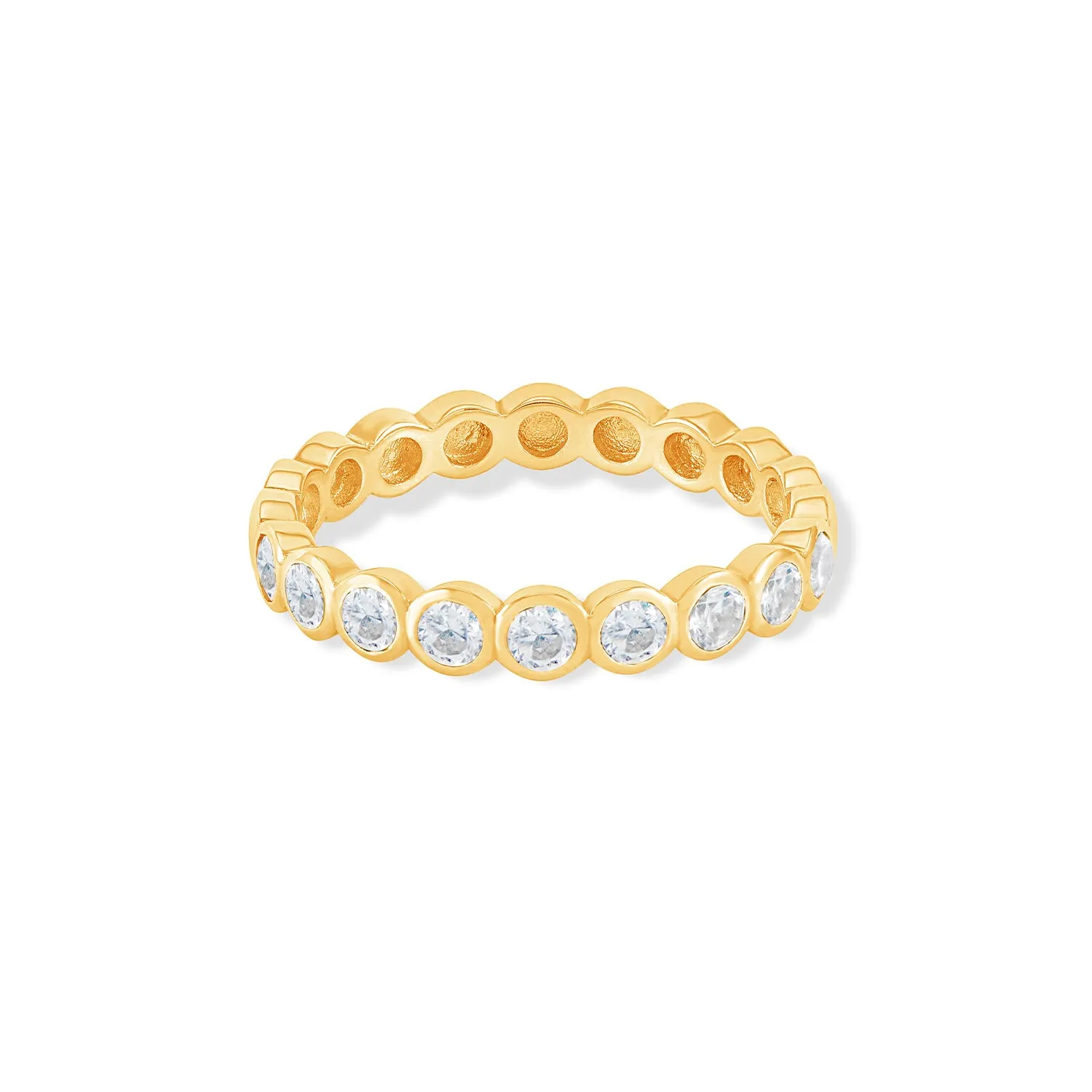 14k Gold & Diamond Dotty Half Eternity Ring - 0.25ct