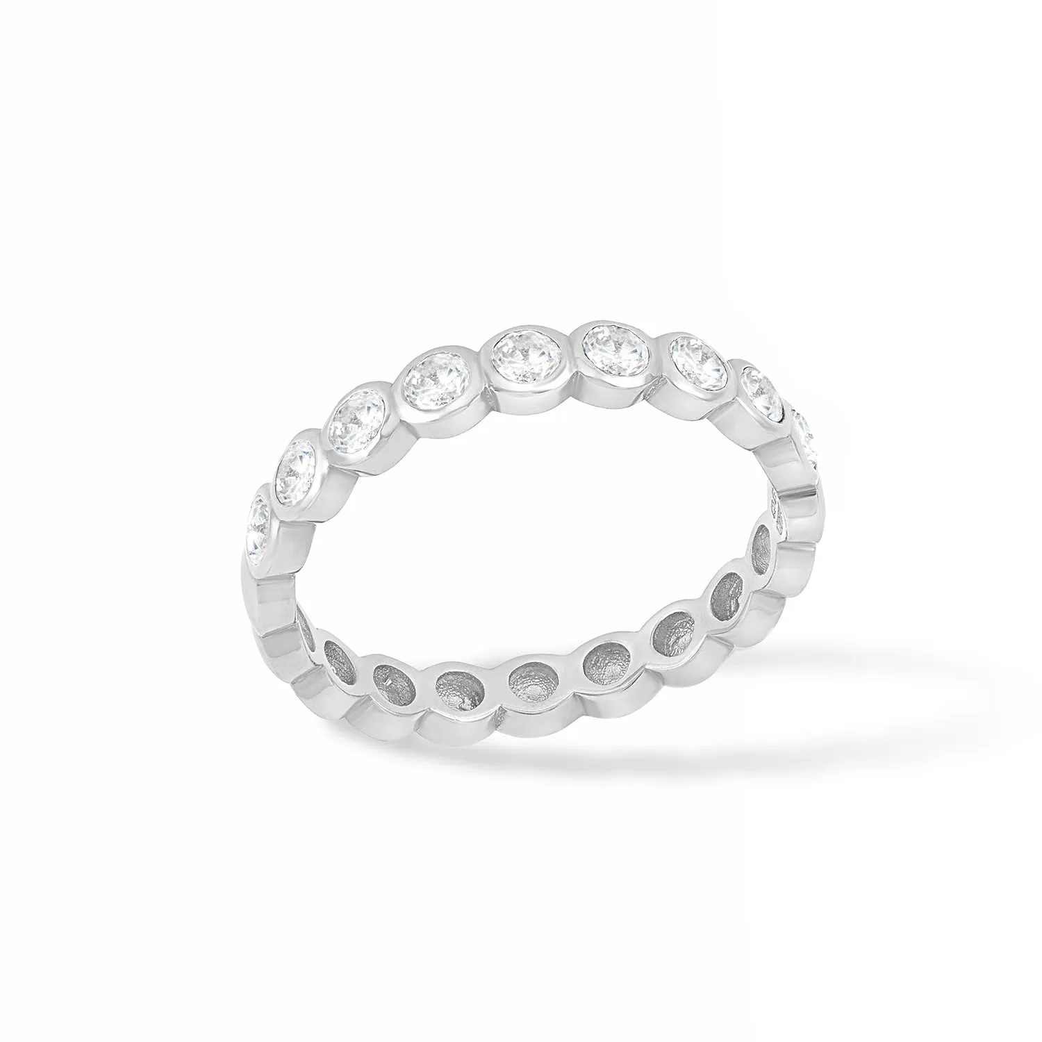 14k Gold & Diamond Dotty Half Eternity Ring - 0.25ct