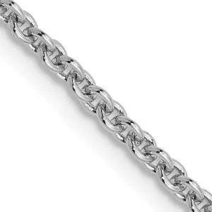 14K White Gold 1.8 m Round Cable Chain