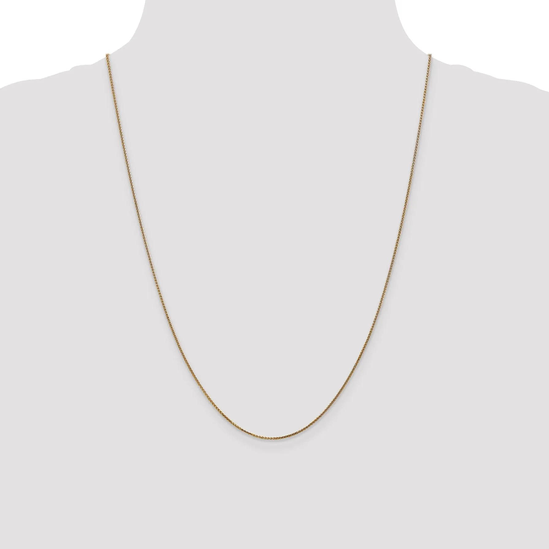 14k Yellow Gold 1.00mm Diamond Cut Spiga Chain