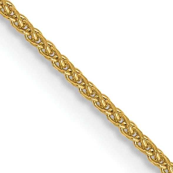 14k Yellow Gold 1.00mm Diamond Cut Spiga Chain