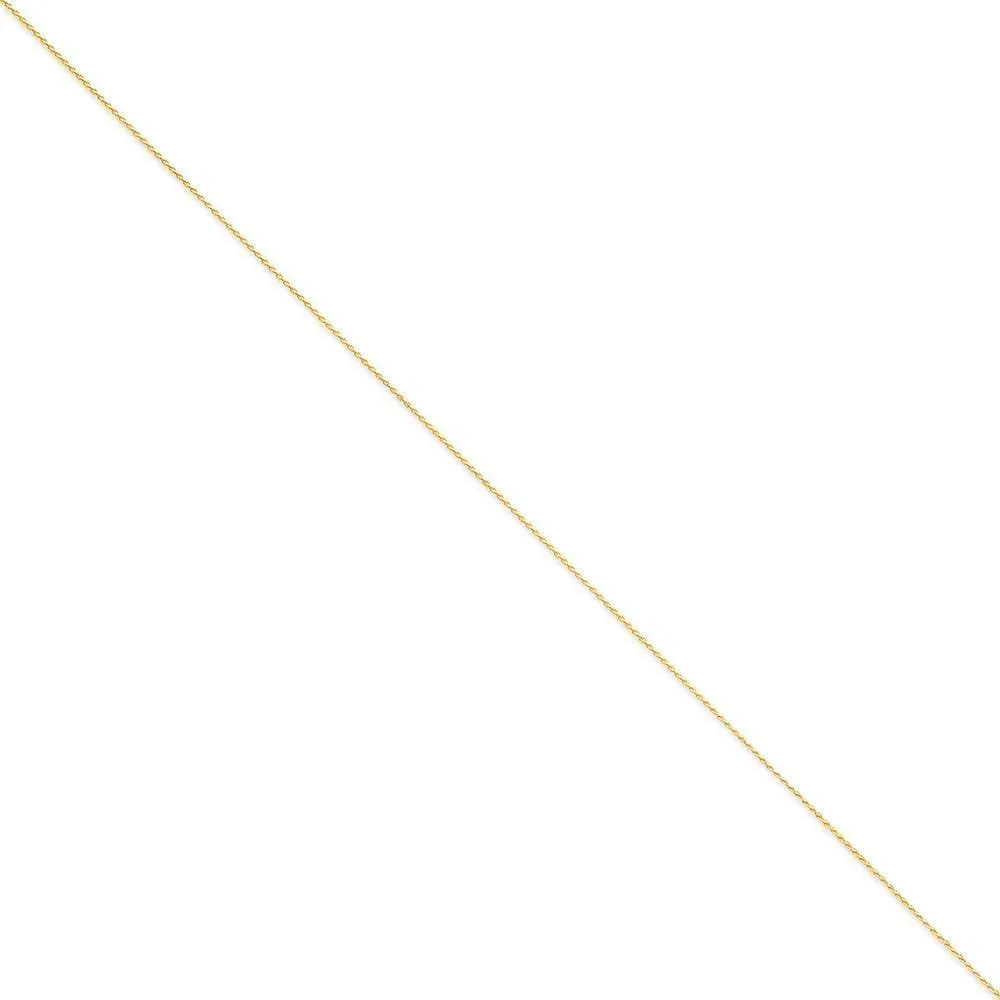 14k Yellow Gold 1.00mm Diamond Cut Spiga Chain