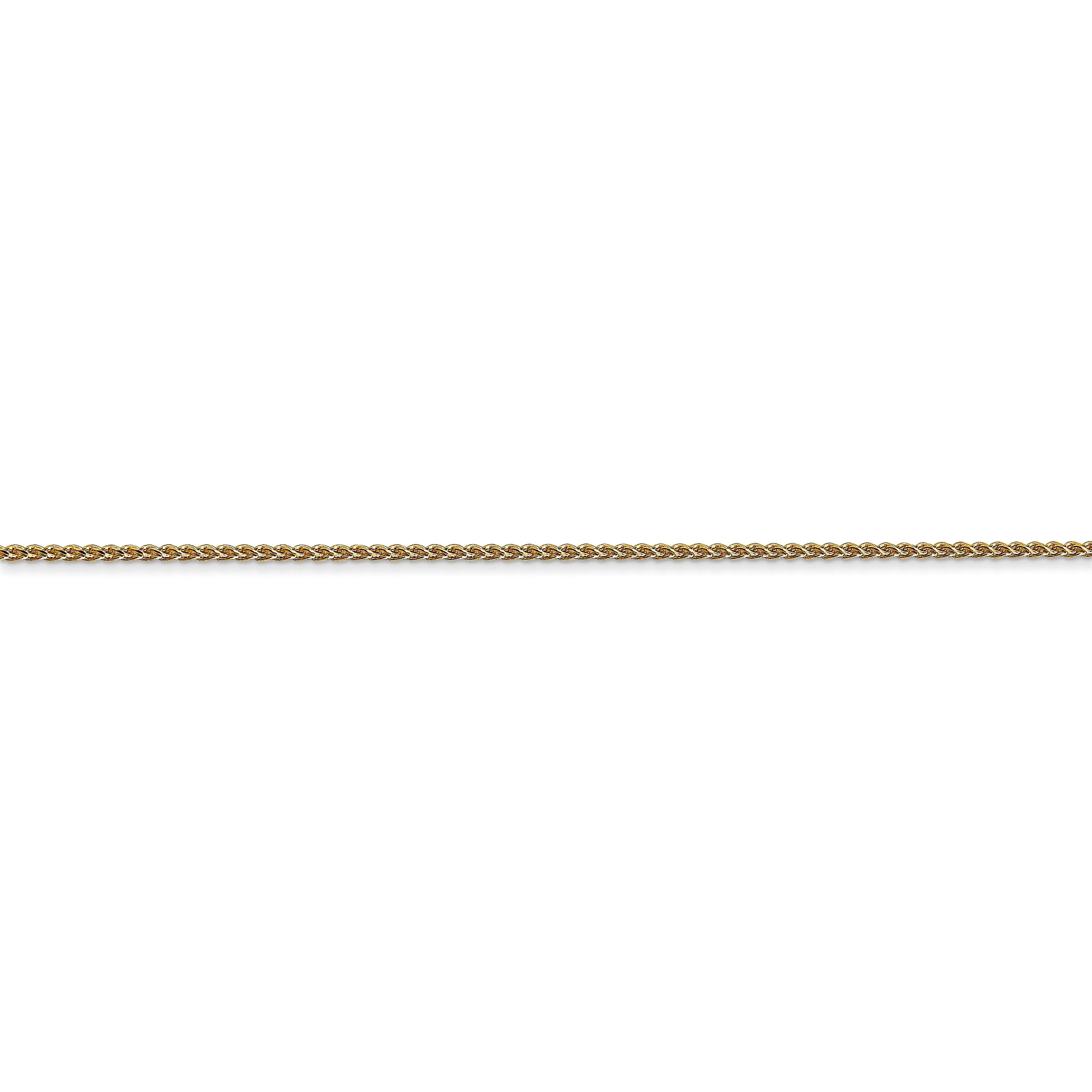 14k Yellow Gold 1.00mm Diamond Cut Spiga Chain