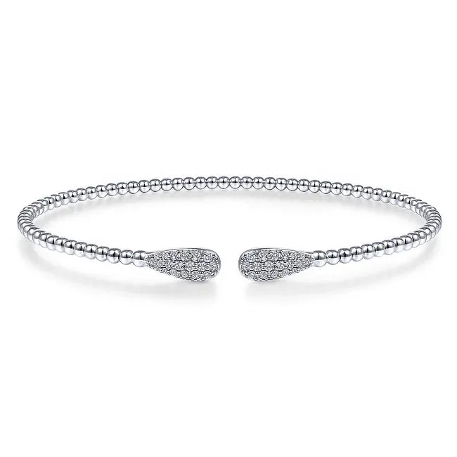 14KW Bujukan Bead Diamond Teardrops Bangle