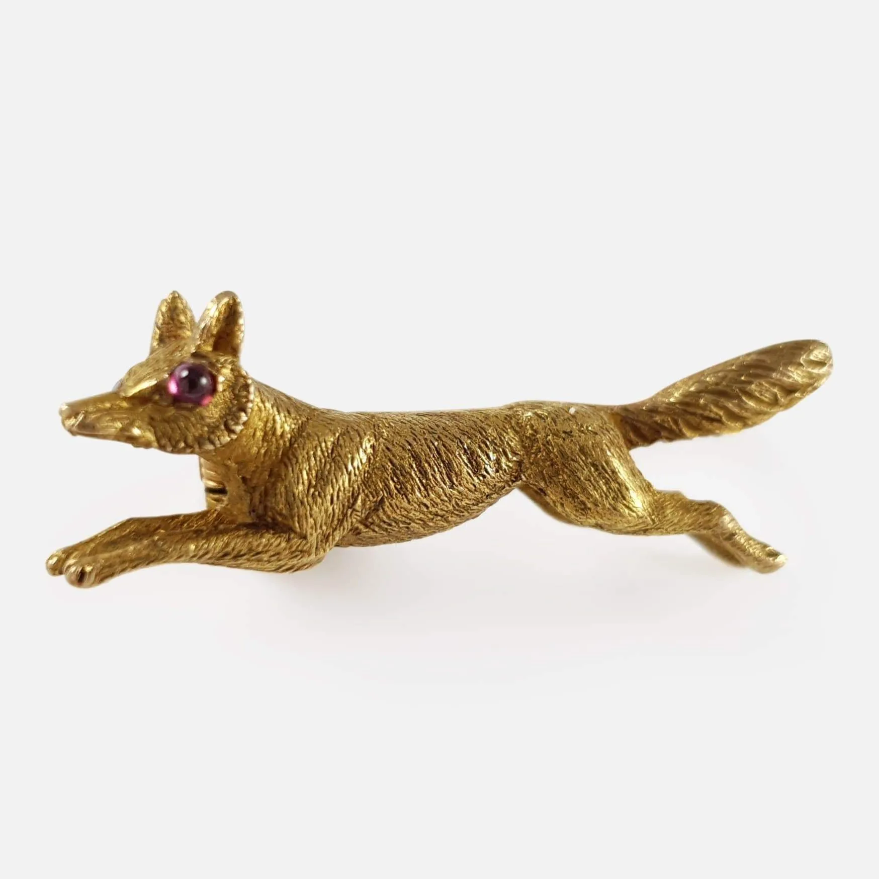 15ct Yellow Gold Fox Hunting Brooch