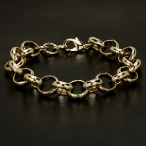 16mm Gold Filled Bonded Classic Belcher Bracelet 9/10 Inches