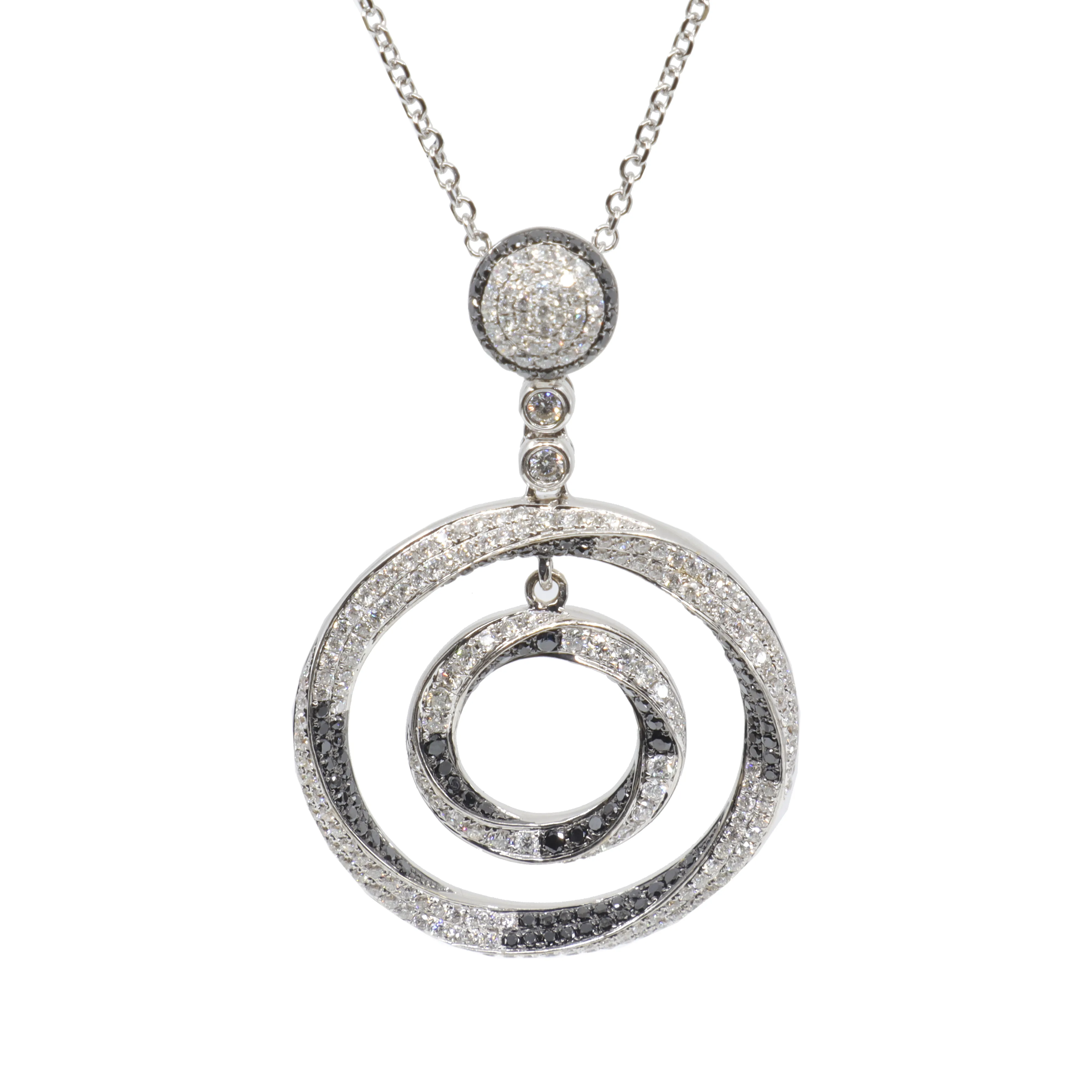 18k White Gold Diamond Pendant - 20332839