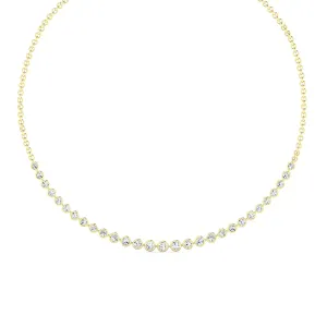 2.0ct Graduated Bezel Set Lab Diamond Necklace