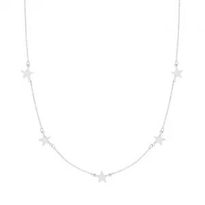 Acotis Silver Necklace Rhodium Plated Star G3372