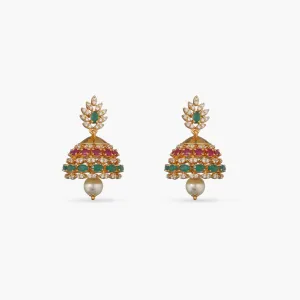 Anoush Nakshatra CZ Jhumka Earrings