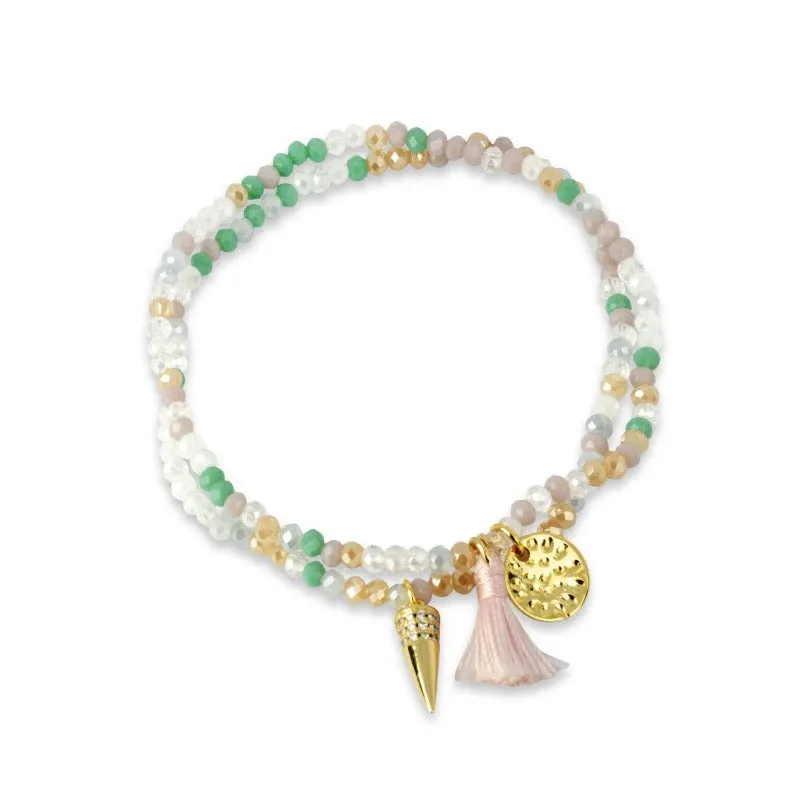 Ashiana Spark Pink & Aqua Bracelet