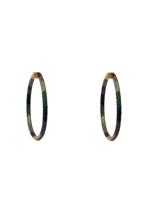 Astoria Hoop Earrings Rainbow Gold