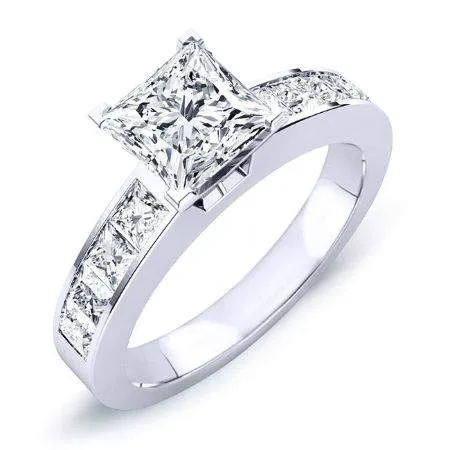 Ayana - GIA Natural Princess Diamond Engagement Ring