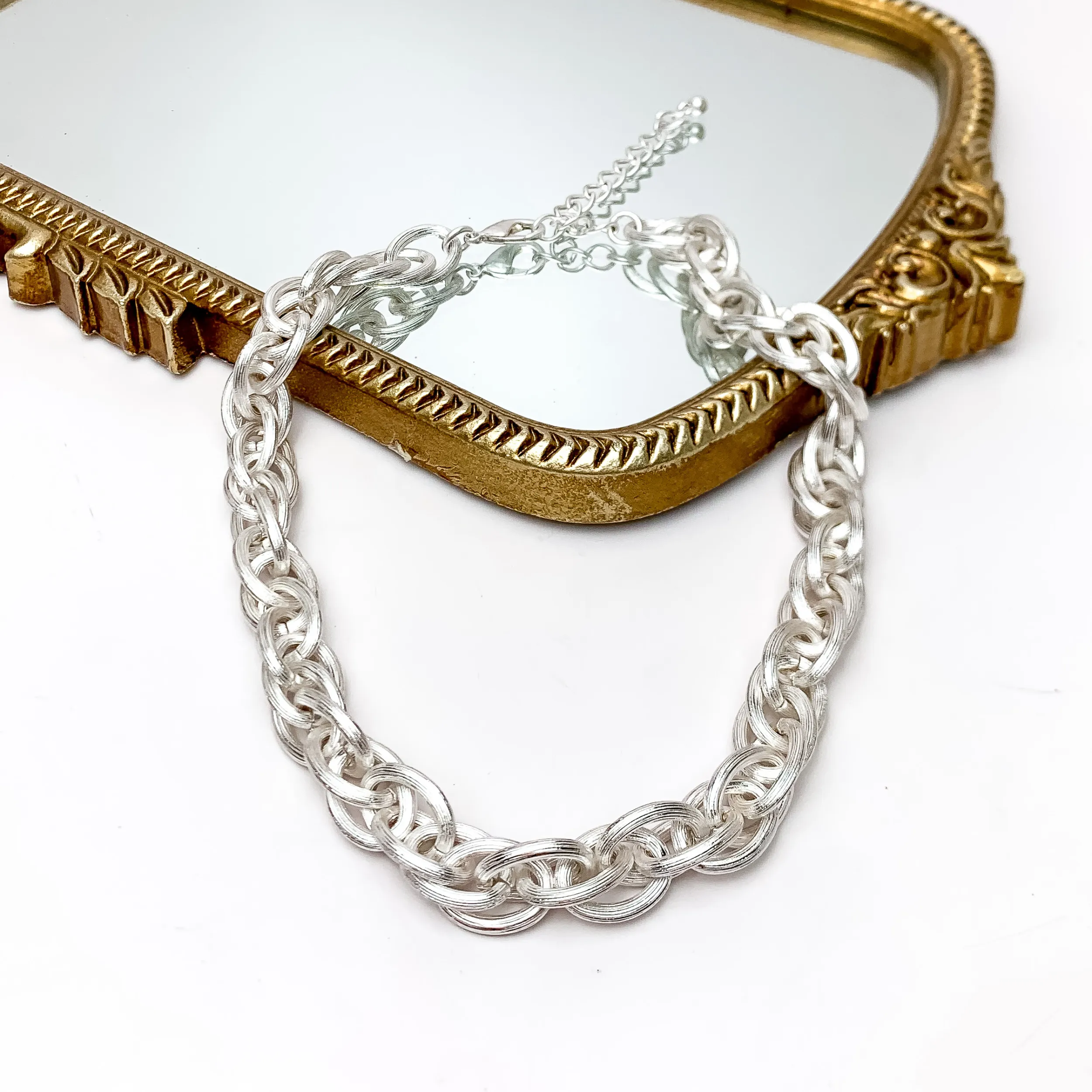 Back To Basics Silver Tone Chain Necklace