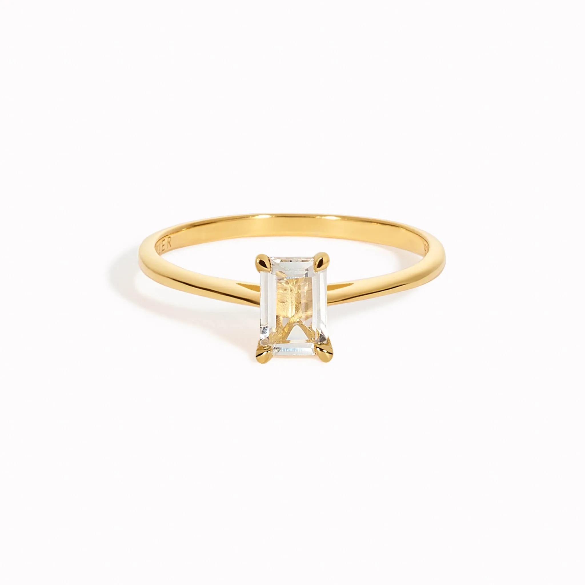 Baguette Ring White Topaz - Charlotte