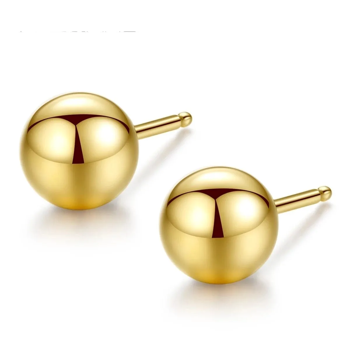 Ball Stud Earrings | Gold Ball Stud | Minimalist Earring | Tiny Bead Studs | 18K Yellow Gold Dainty Studs | Small Studs | Tiny Ball Earrings