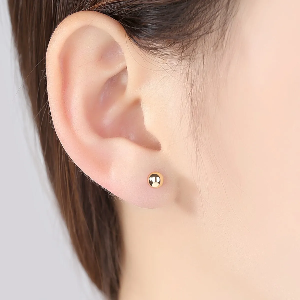 Ball Stud Earrings | Gold Ball Stud | Minimalist Earring | Tiny Bead Studs | 18K Yellow Gold Dainty Studs | Small Studs | Tiny Ball Earrings