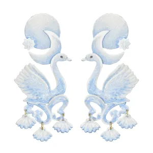 Blue Cygnet Earrings