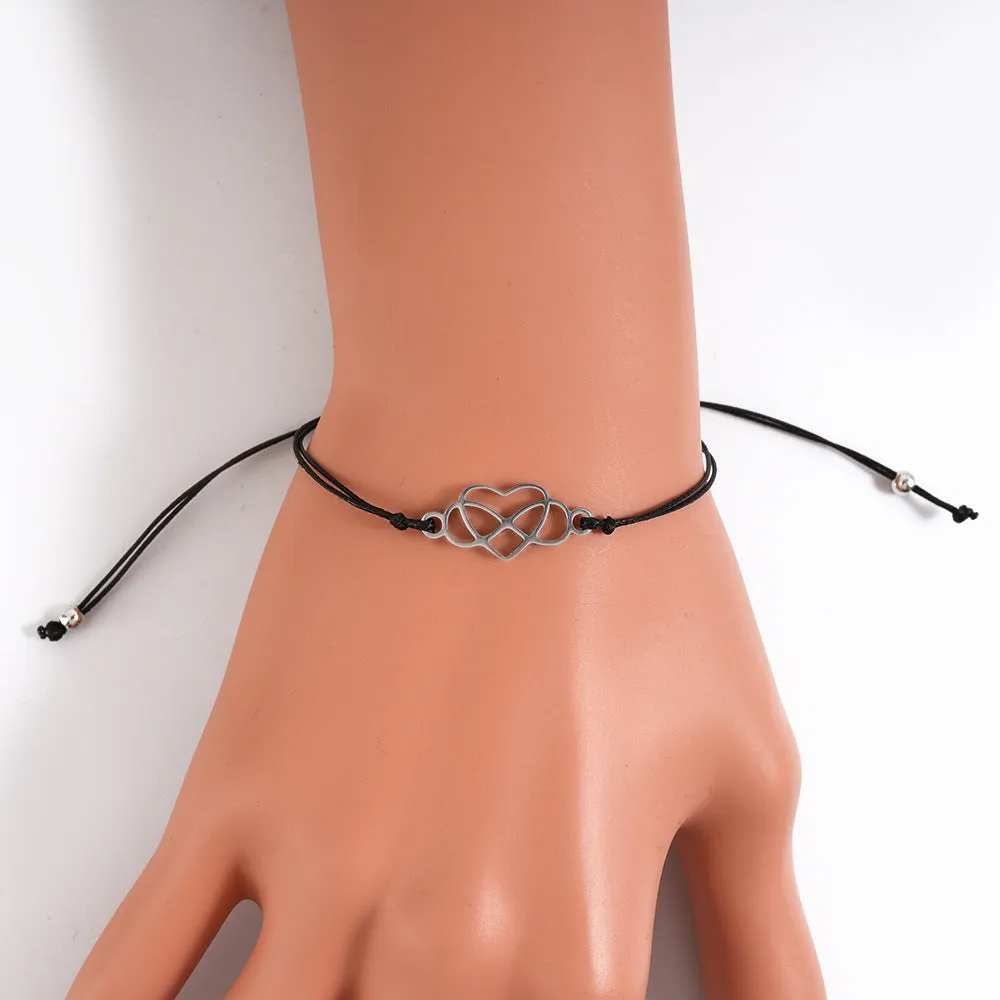 Boho Heart Infinity Charm Friendship Bracelets