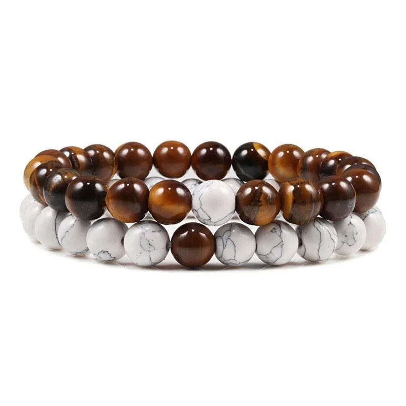 Boho Natural Lava Stone Beaded Bracelets