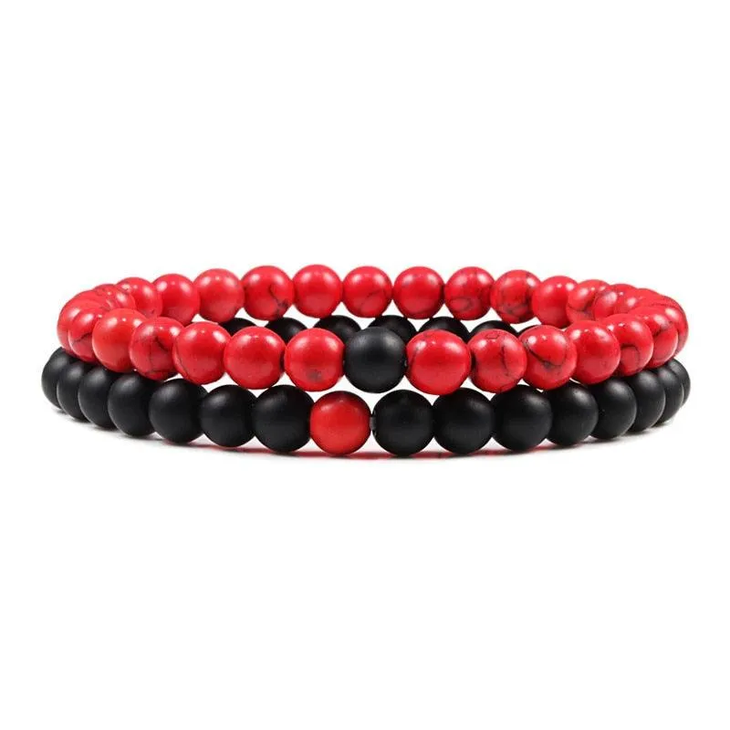 Boho Natural Lava Stone Beaded Bracelets