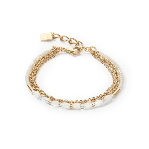 Brilliant Square Layer Gold Bracelet