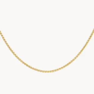 Cable Knit Chain Necklace in Gold