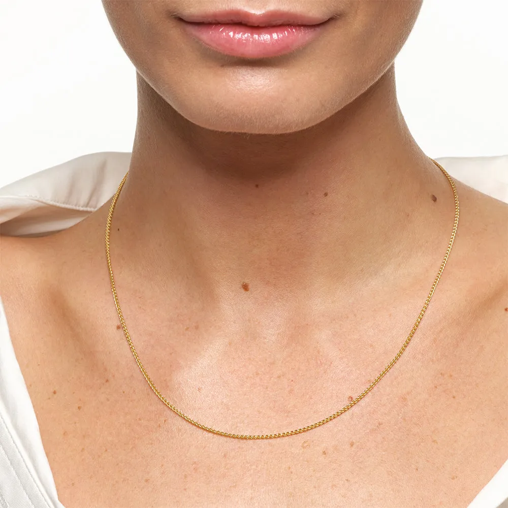 Cable Knit Chain Necklace in Gold