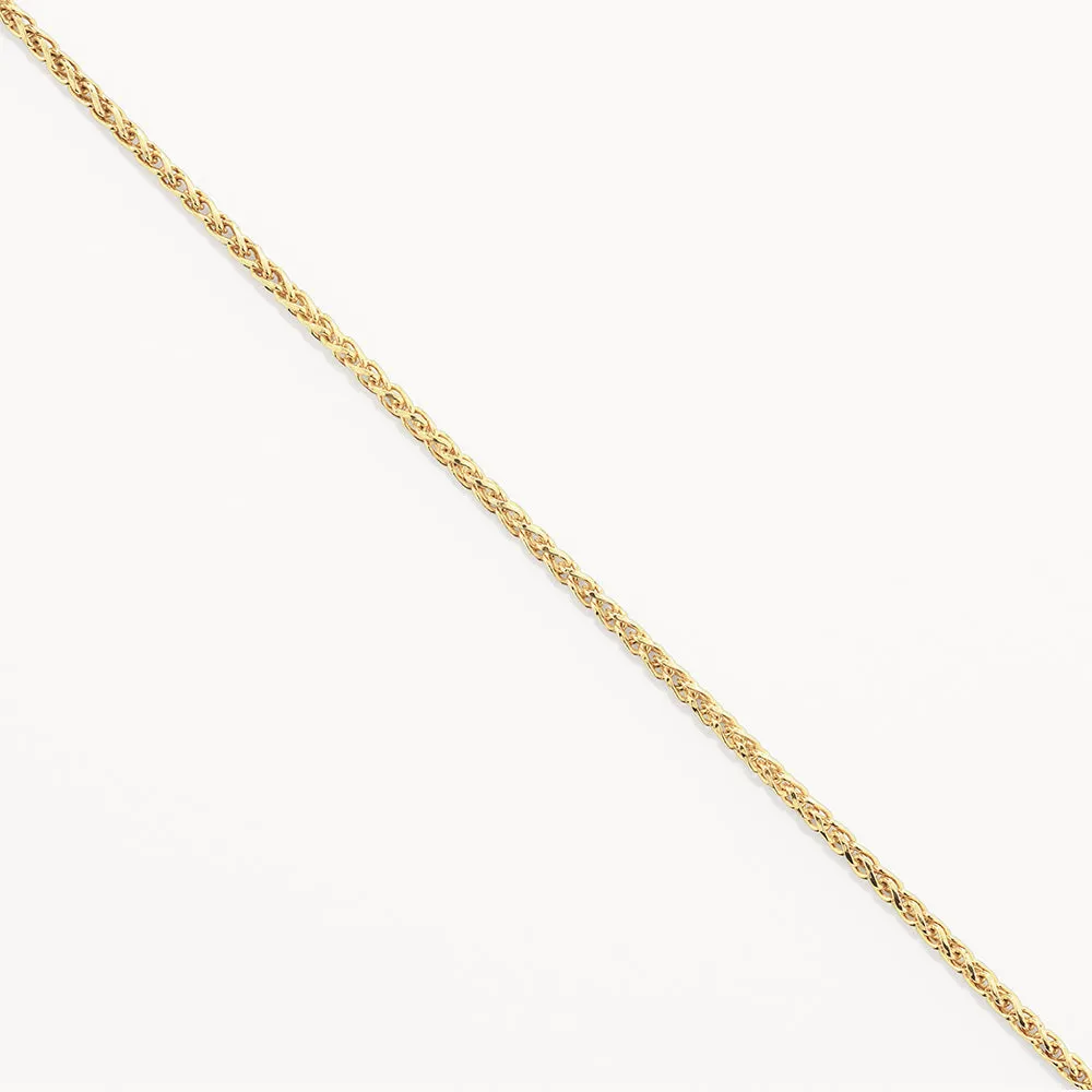 Cable Knit Chain Necklace in Gold