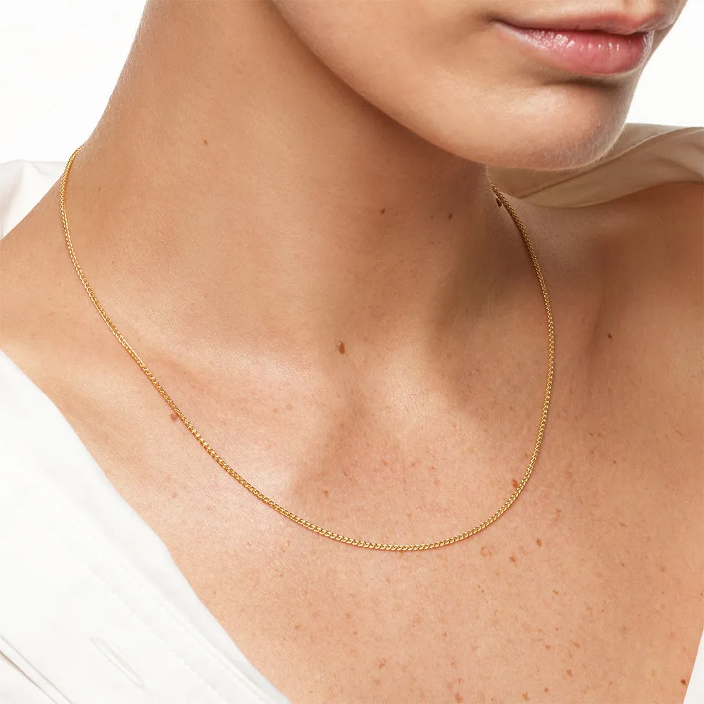 Cable Knit Chain Necklace in Gold