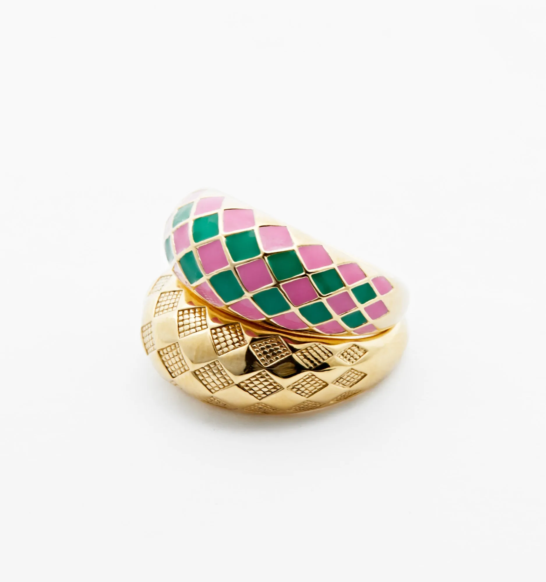 Checker Rings - Watermelon Set of 2