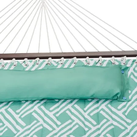 Chic Isle Quilted Outdoor Double Hammock in Mint