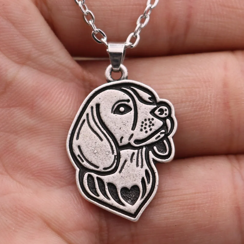 Chic Metal Dog Necklaces with O-Shaped Chains for Women and Men