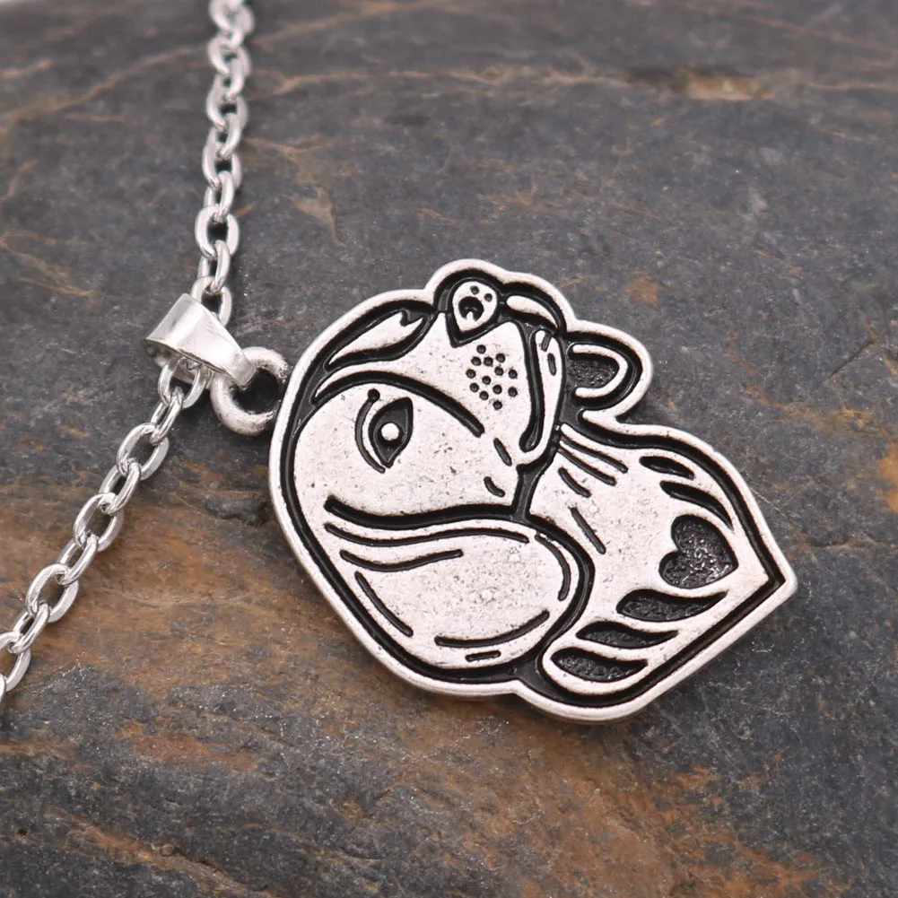 Chic Metal Dog Necklaces with O-Shaped Chains for Women and Men