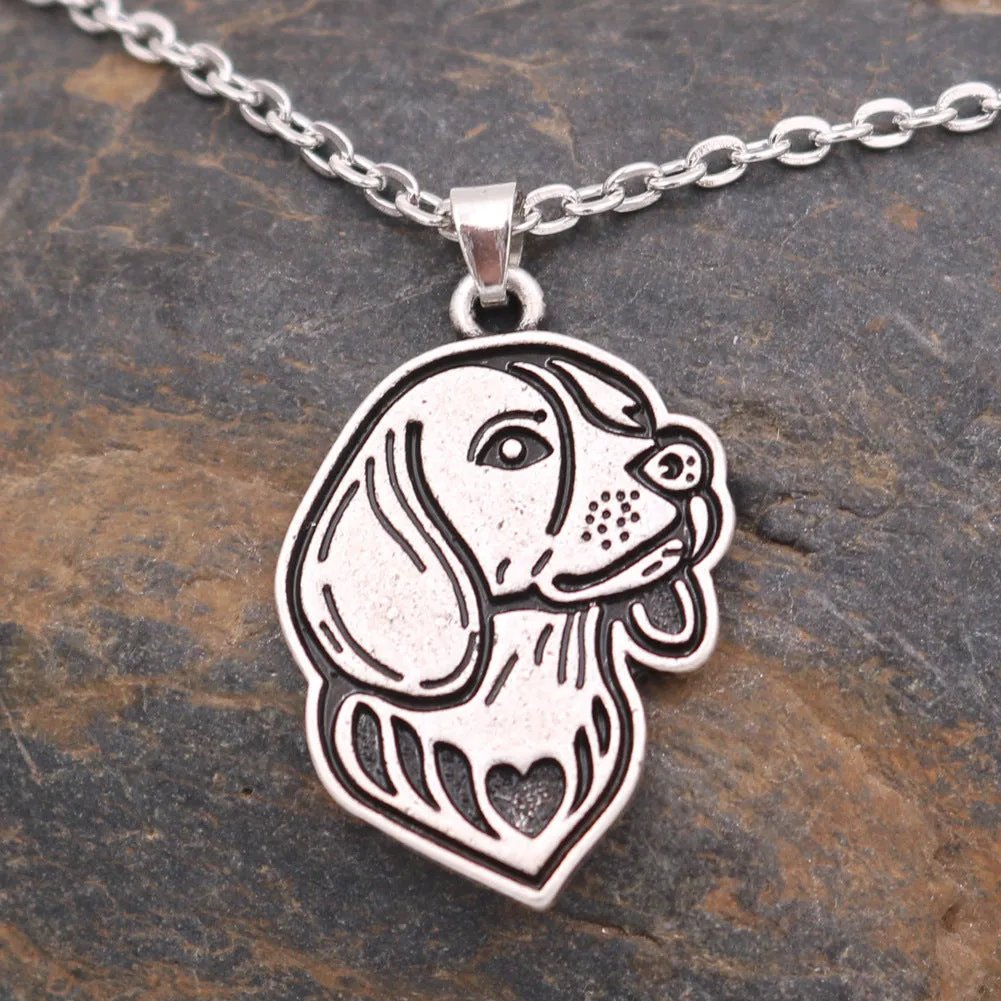 Chic Metal Dog Necklaces with O-Shaped Chains for Women and Men