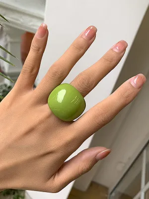 Chunky Acrylic Ring in Green