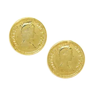 Classic Coin 18K Gold Post Studs