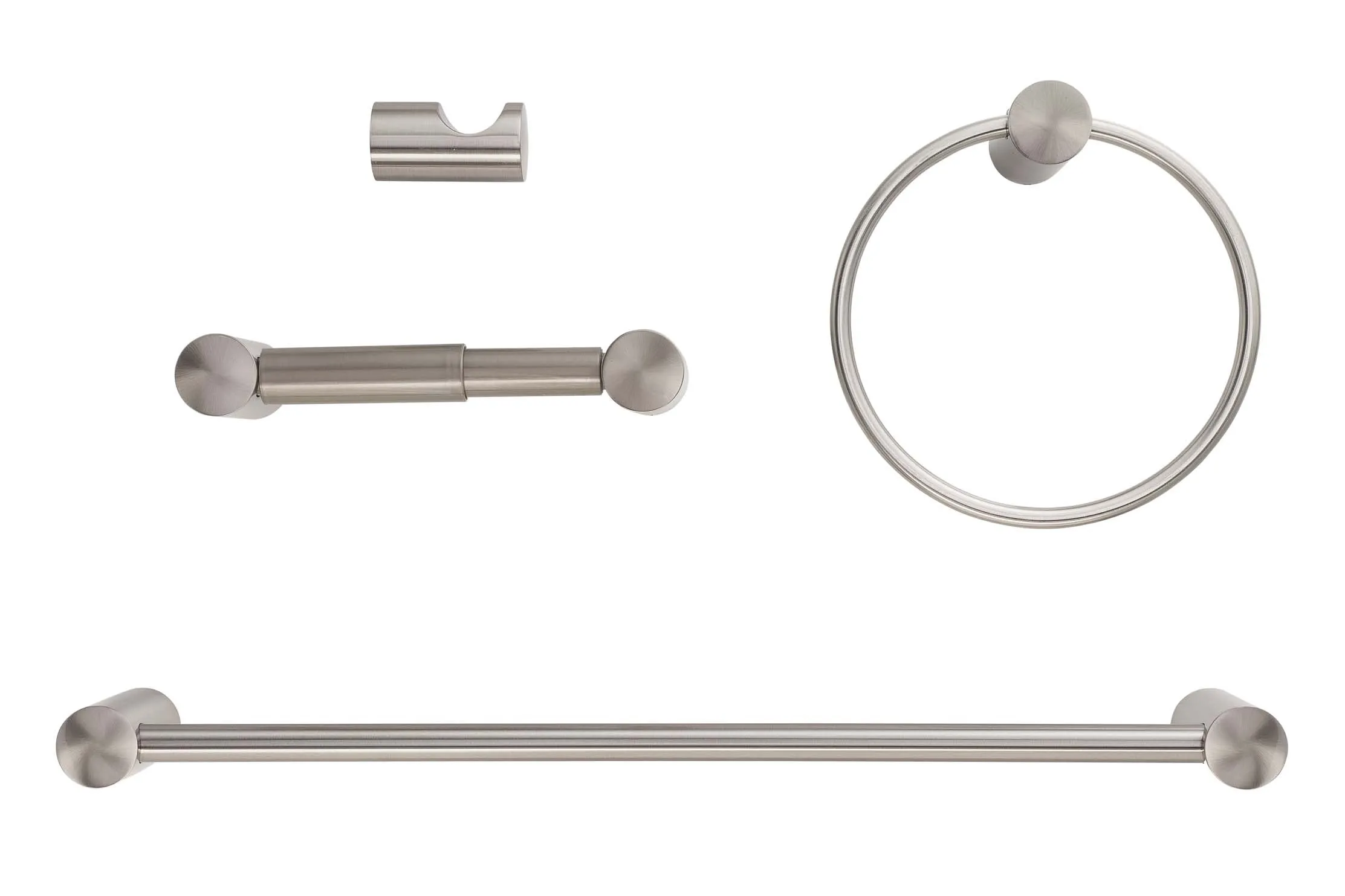 Clearwater Satin Nickel Bathroom Hardware Set