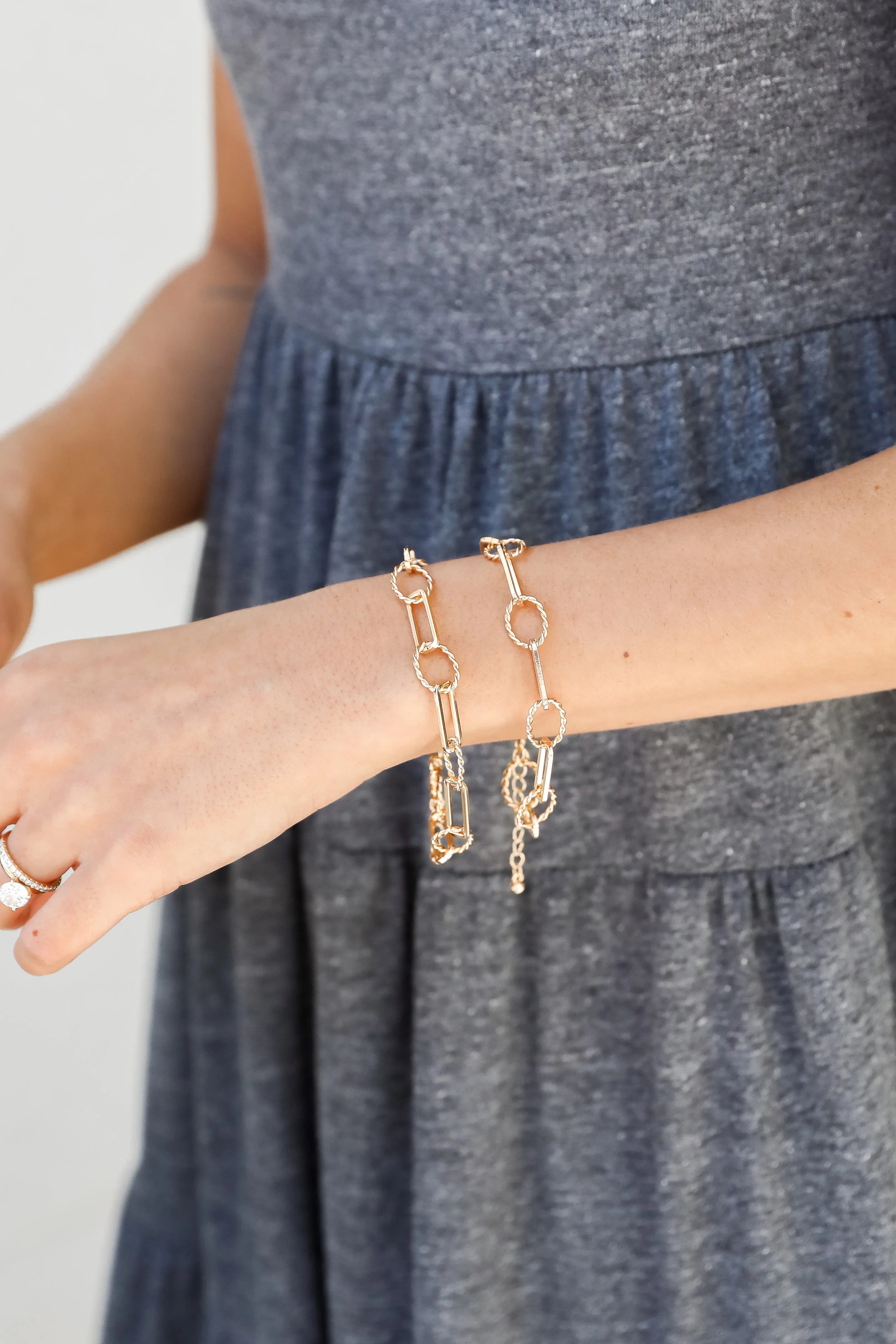 Cora Gold Layered Chain Bracelet