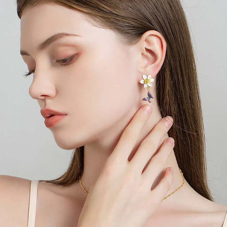 Daffodils & Butterfly Earrings