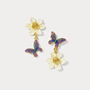 Daffodils & Butterfly Earrings