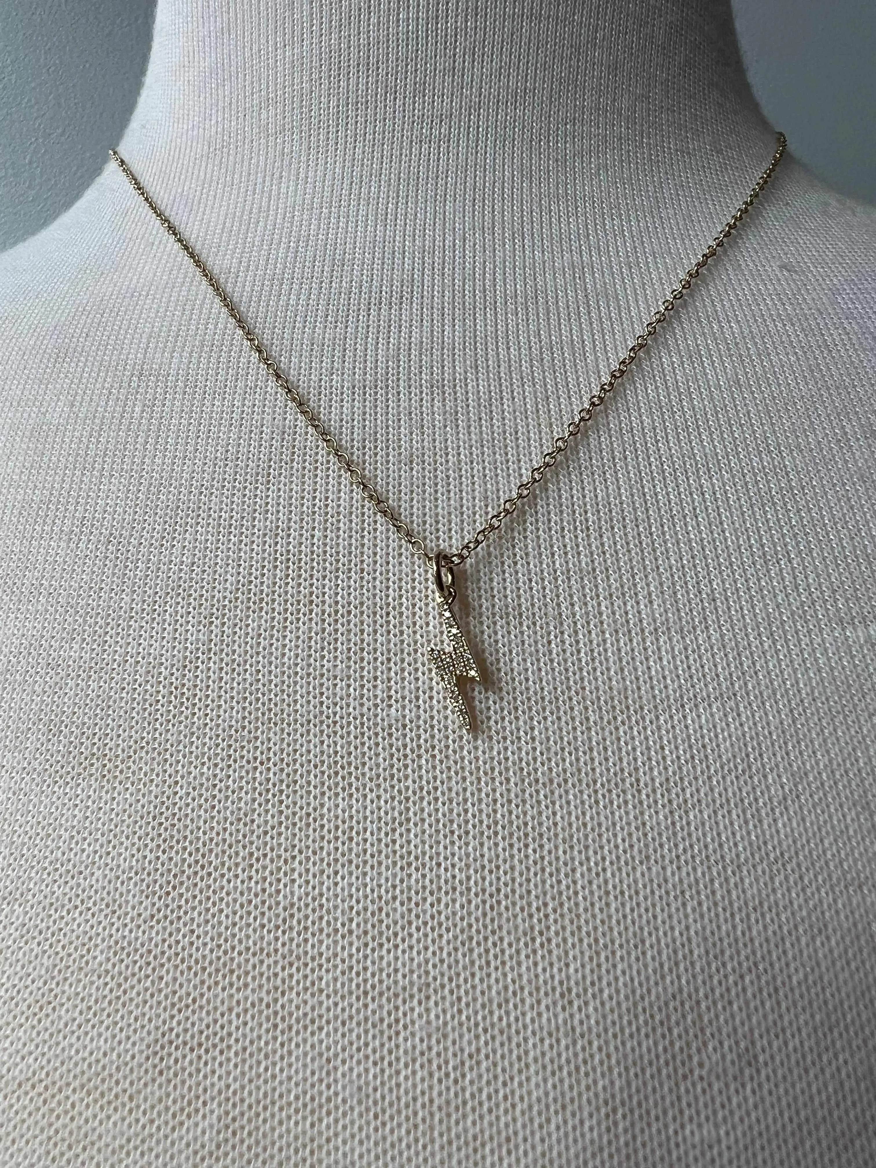 Diamond Lightning Bolt Necklace