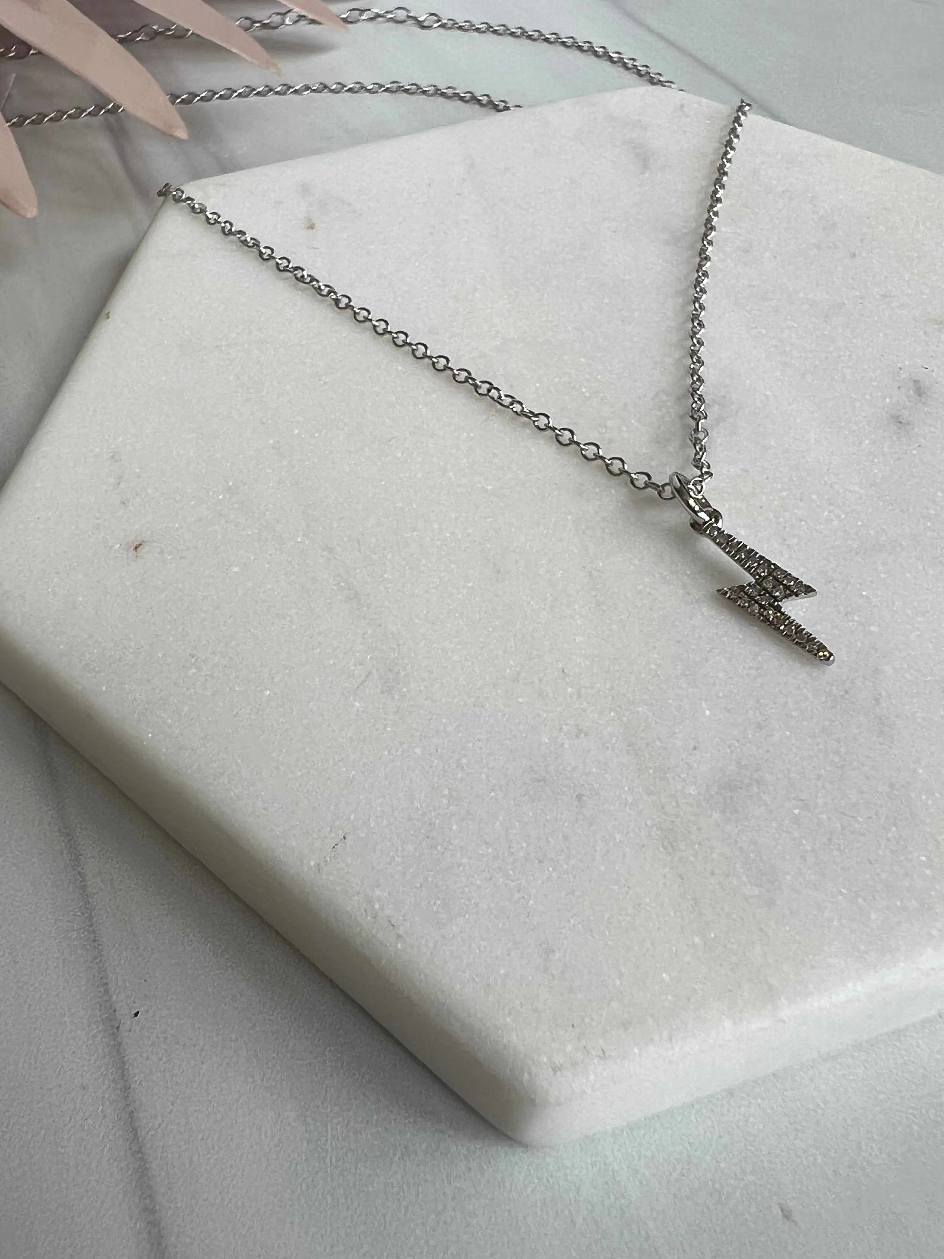 Diamond Lightning Bolt Necklace