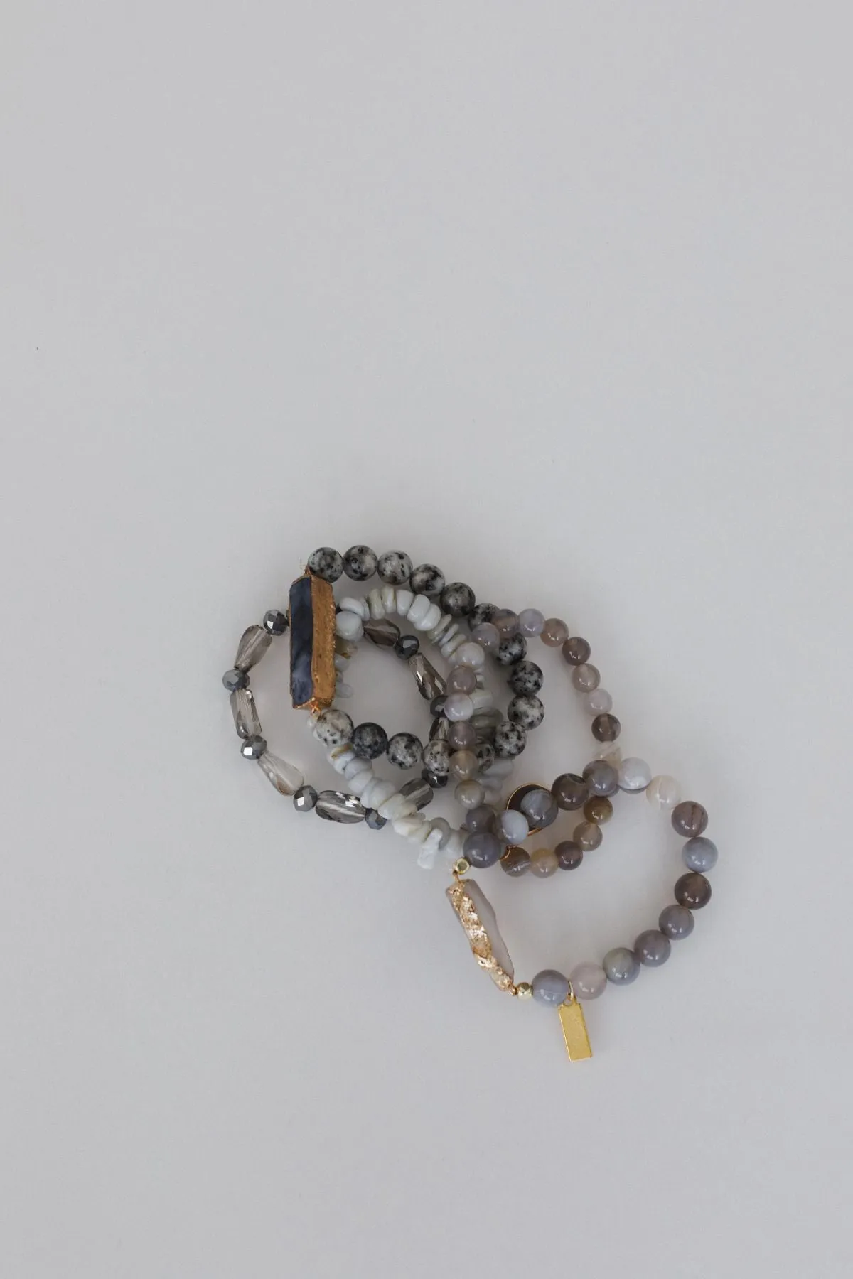 Dove Bracelet Set - Gray